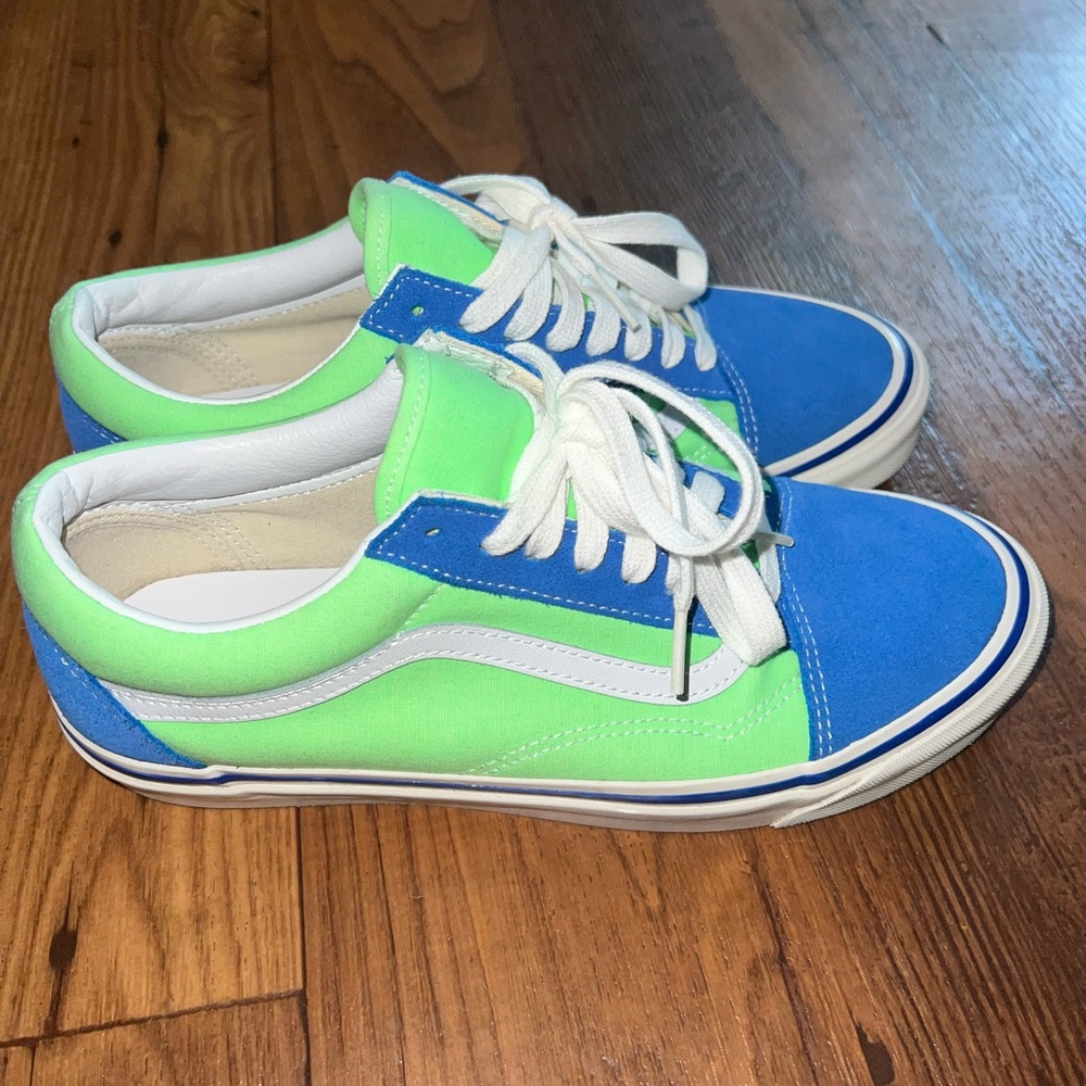 Vans Blue and Green Shoes